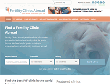 Tablet Screenshot of fertilityclinicsabroad.com